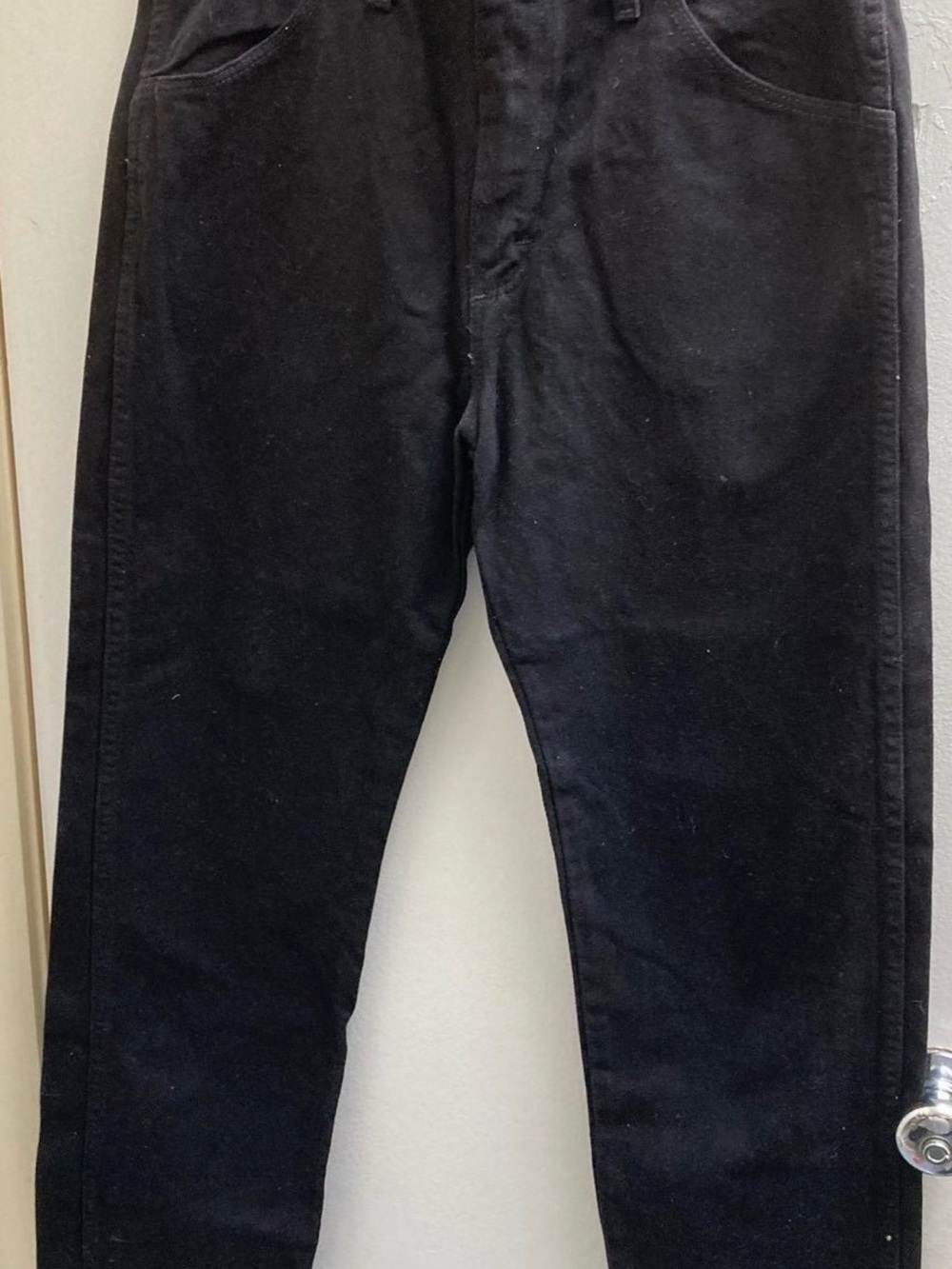 Men's Black Denim Straight Leg Jeans by Rustler